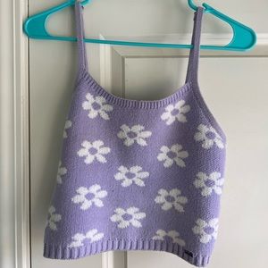 Hollister, size small, purple with white daisy print